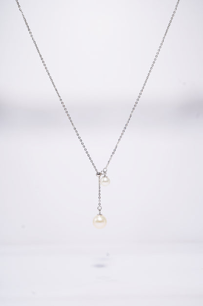 Double Bell Round Freshwater Necklace