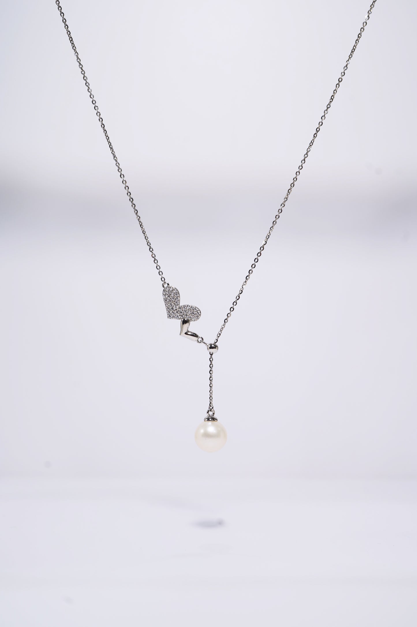 'Adjustable Hearts' Freshwater Pearl Necklace