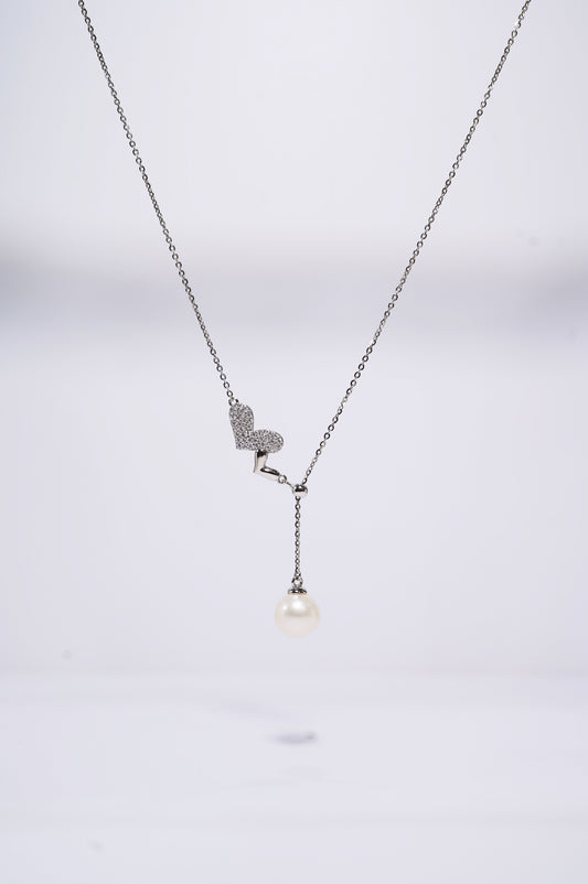 'Adjustable Hearts' Freshwater Pearl Necklace