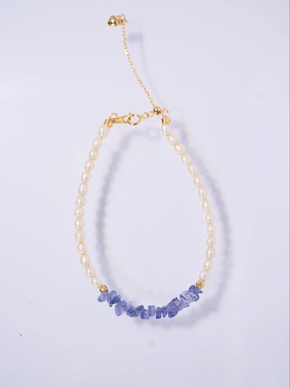 Tanzanite Baby Freshwater Pearls Bracelet