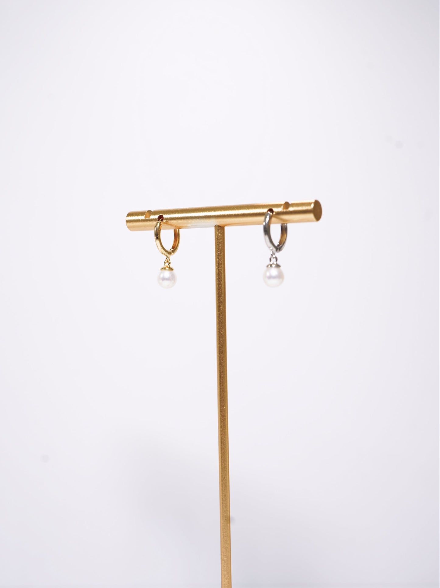 Mini Standard Freshwater Pearl Hoop Earrings