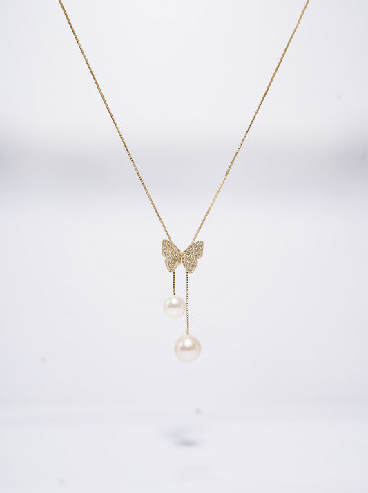 'Adjustable Bow' Freshwater Necklace