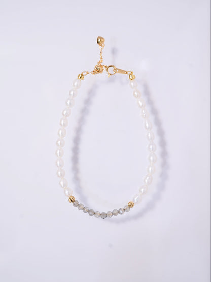 Moonstone Baby Freshwater Pearls Bracelet