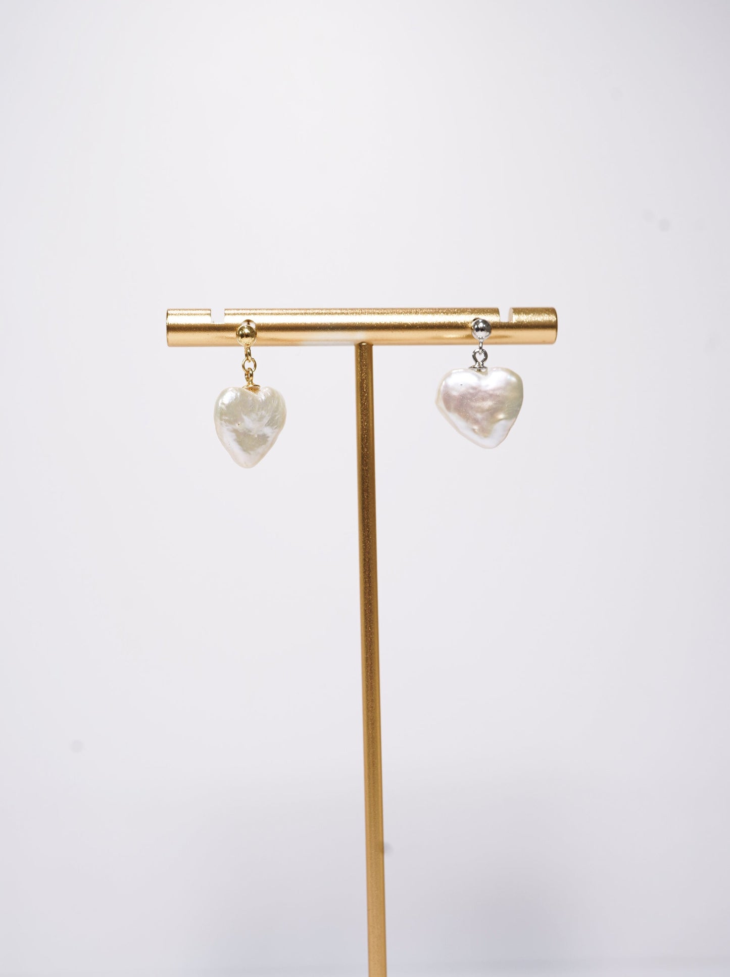 Heart Drop Freshwater Pearl Earrings