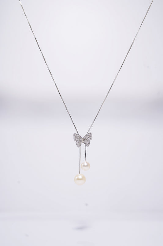 'Adjustable Bow' Freshwater Necklace