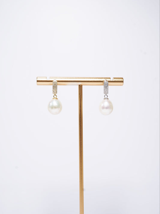 'Office Lady' Baroque Freshwater Pearl Earrings