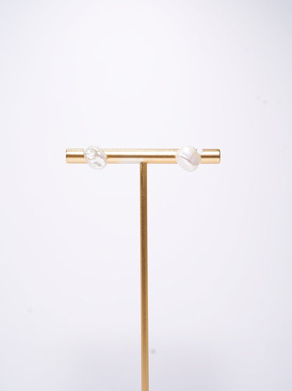 'Keshi' Freshwater Pearl Earrings Stud