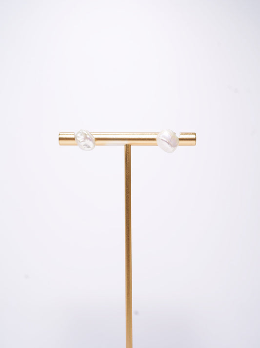 'Keshi' Freshwater Pearl Earrings Stud
