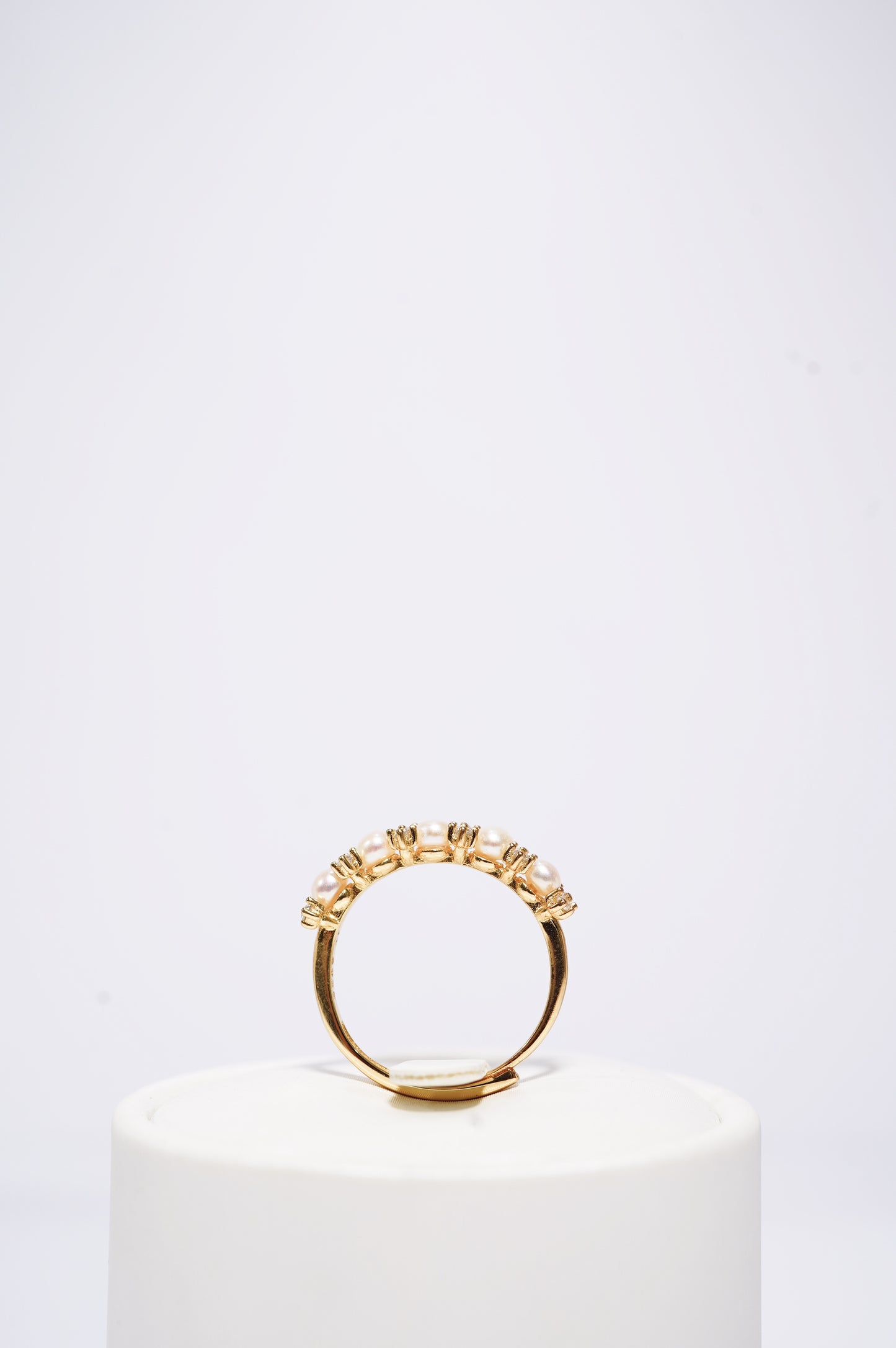 ‘Wreath' Bun Freshwater Pearl Ring