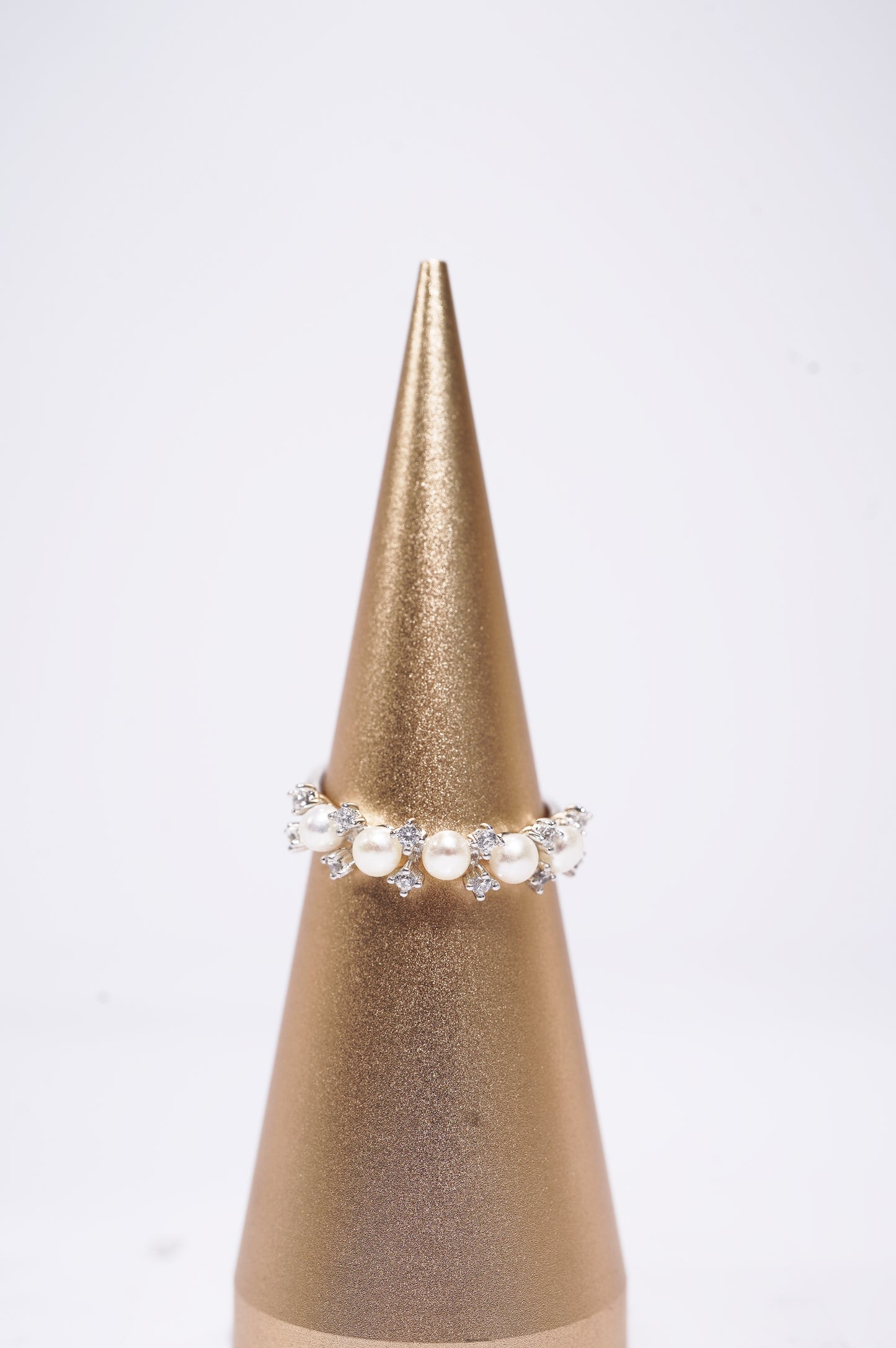 ‘Wreath' Bun Freshwater Pearl Ring