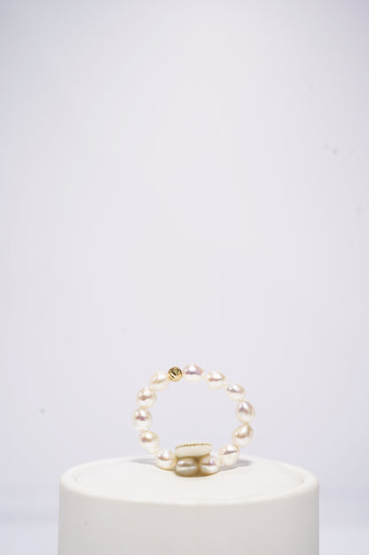 ‘Baby' Rice Freshwater Pearl Ring