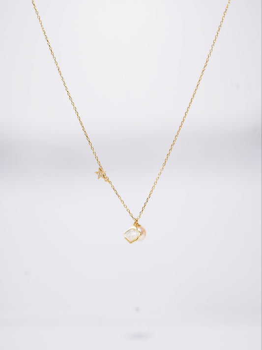 Star and Shell Freshwater Pearl Necklace