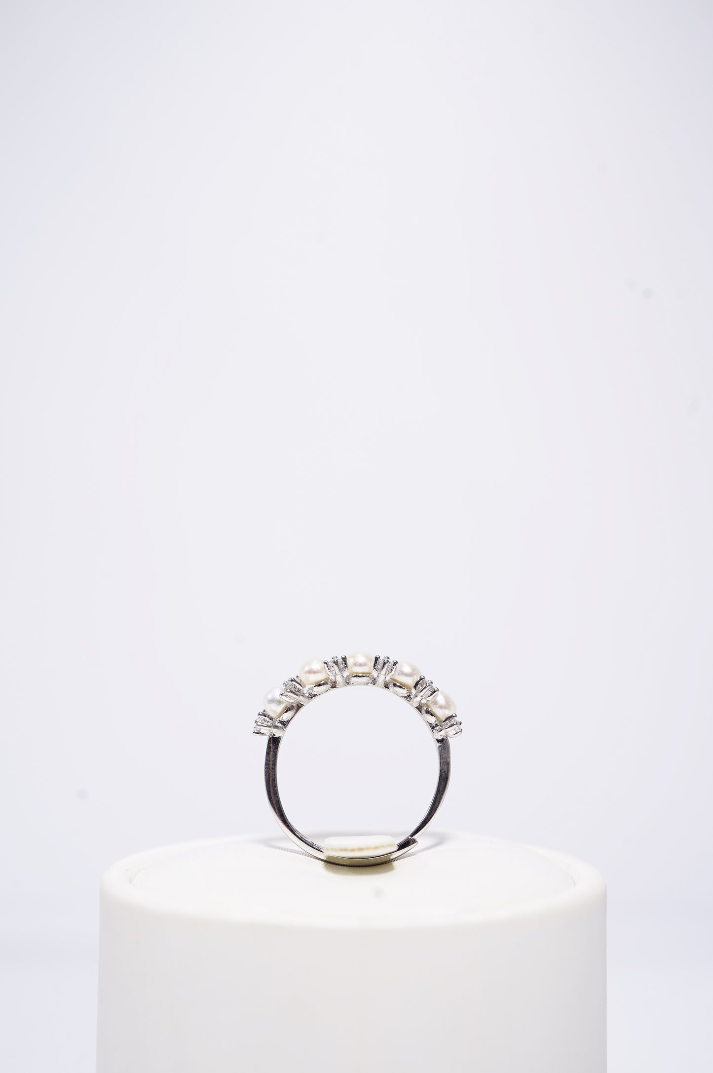 ‘Wreath' Bun Freshwater Pearl Ring