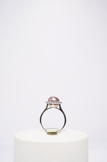 ‘Sunflower' Bun Freshwater Pearl Ring