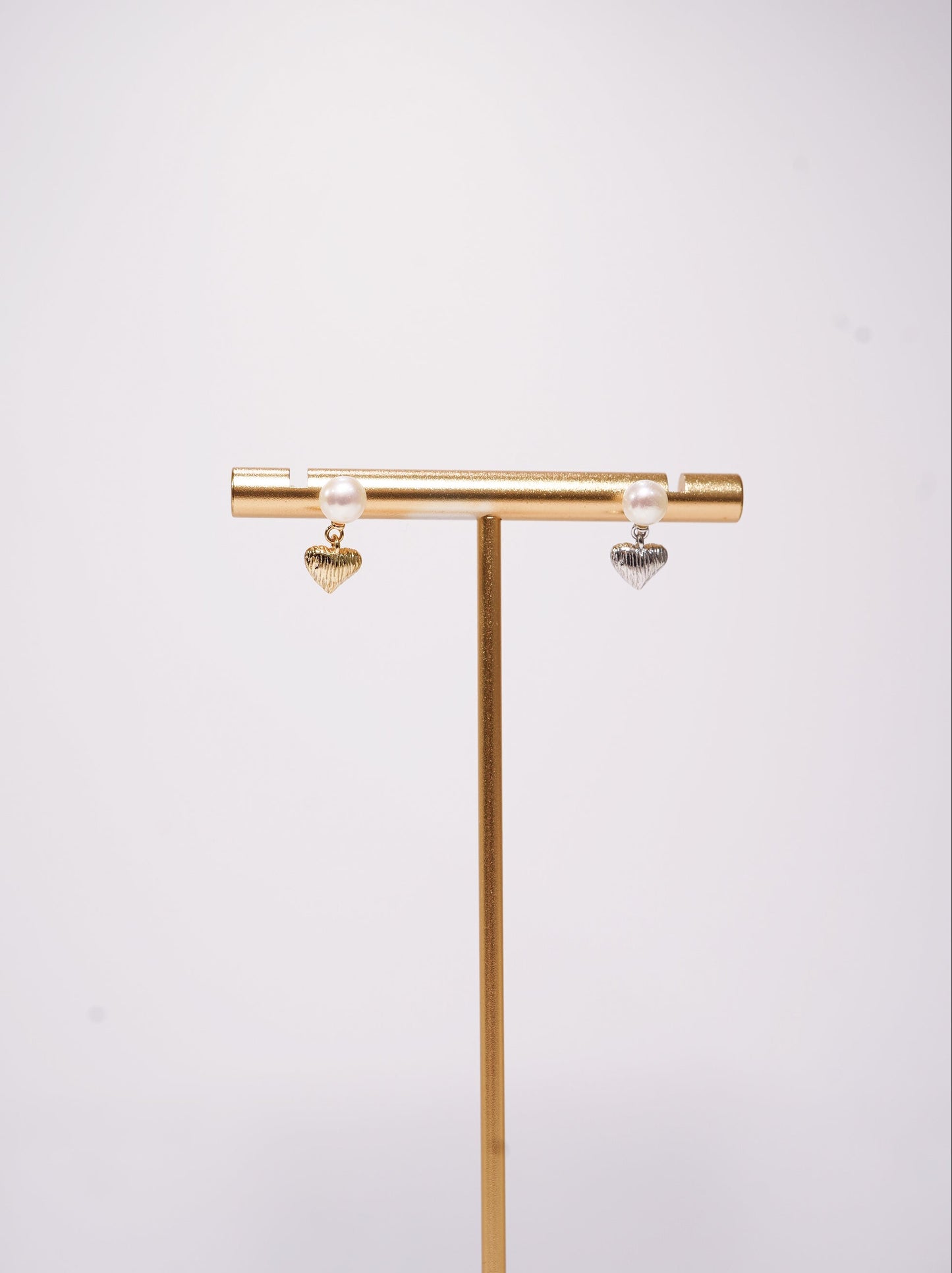 Craft Mini Heart Freshwater Pearl Earrings