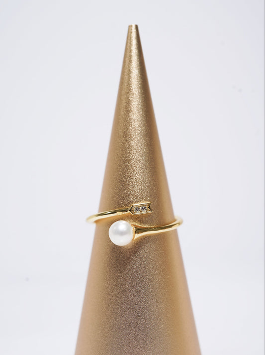 Arrow Tail Freshwater Pearl Ring
