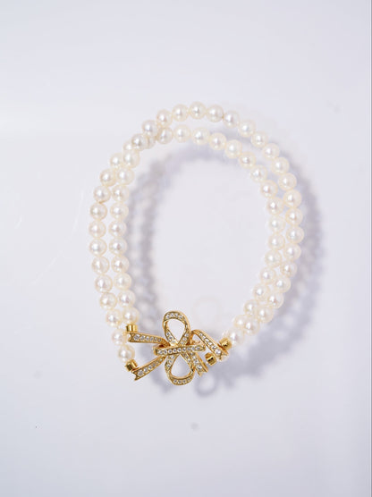 'Double Bow' Freshwater Pearls Bracelet