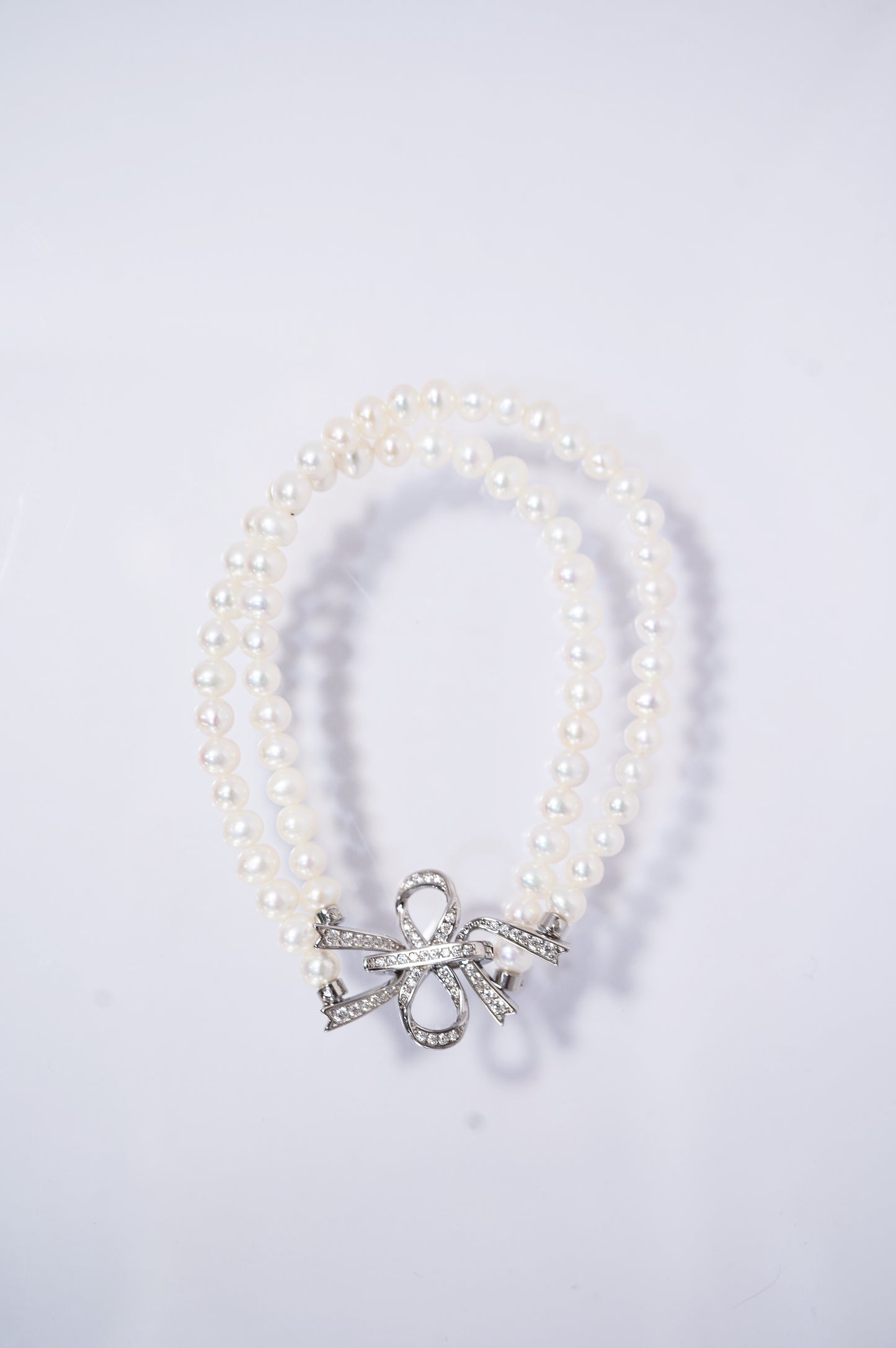 'Double Bow' Freshwater Pearls Bracelet