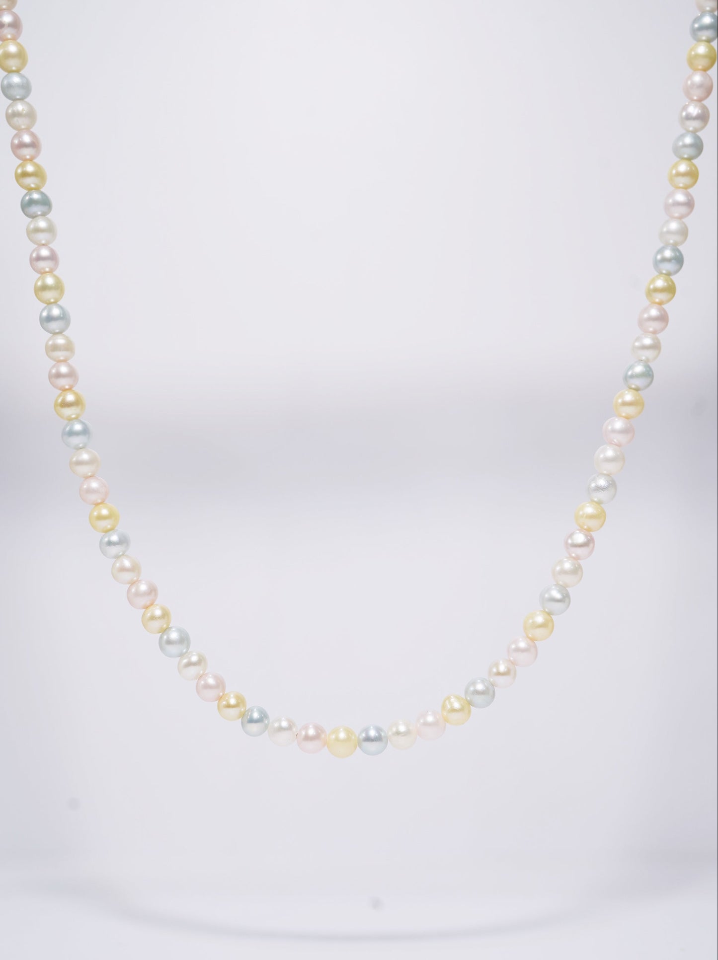 Candy Rainbow Seawater Pearls Full Strand Necklace