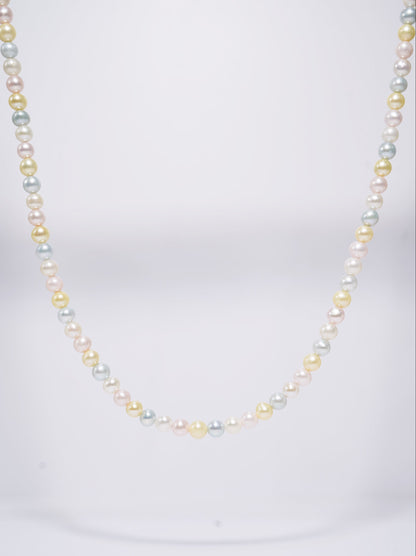 Candy Rainbow Seawater Pearls Full Strand Necklace