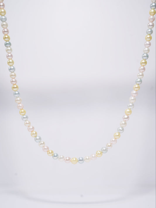 Candy Rainbow Seawater Pearls Full Strand Necklace