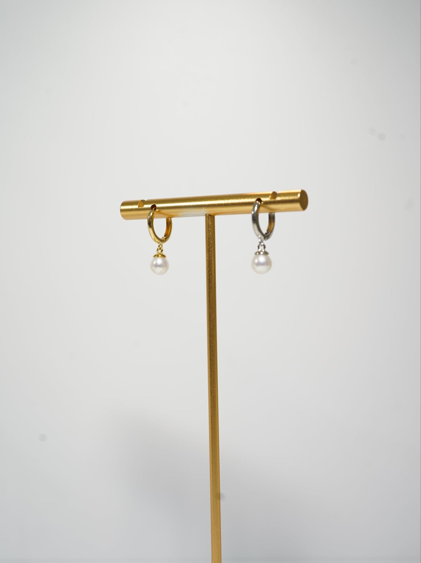 Mini Standard Freshwater Pearl Hoop Earrings