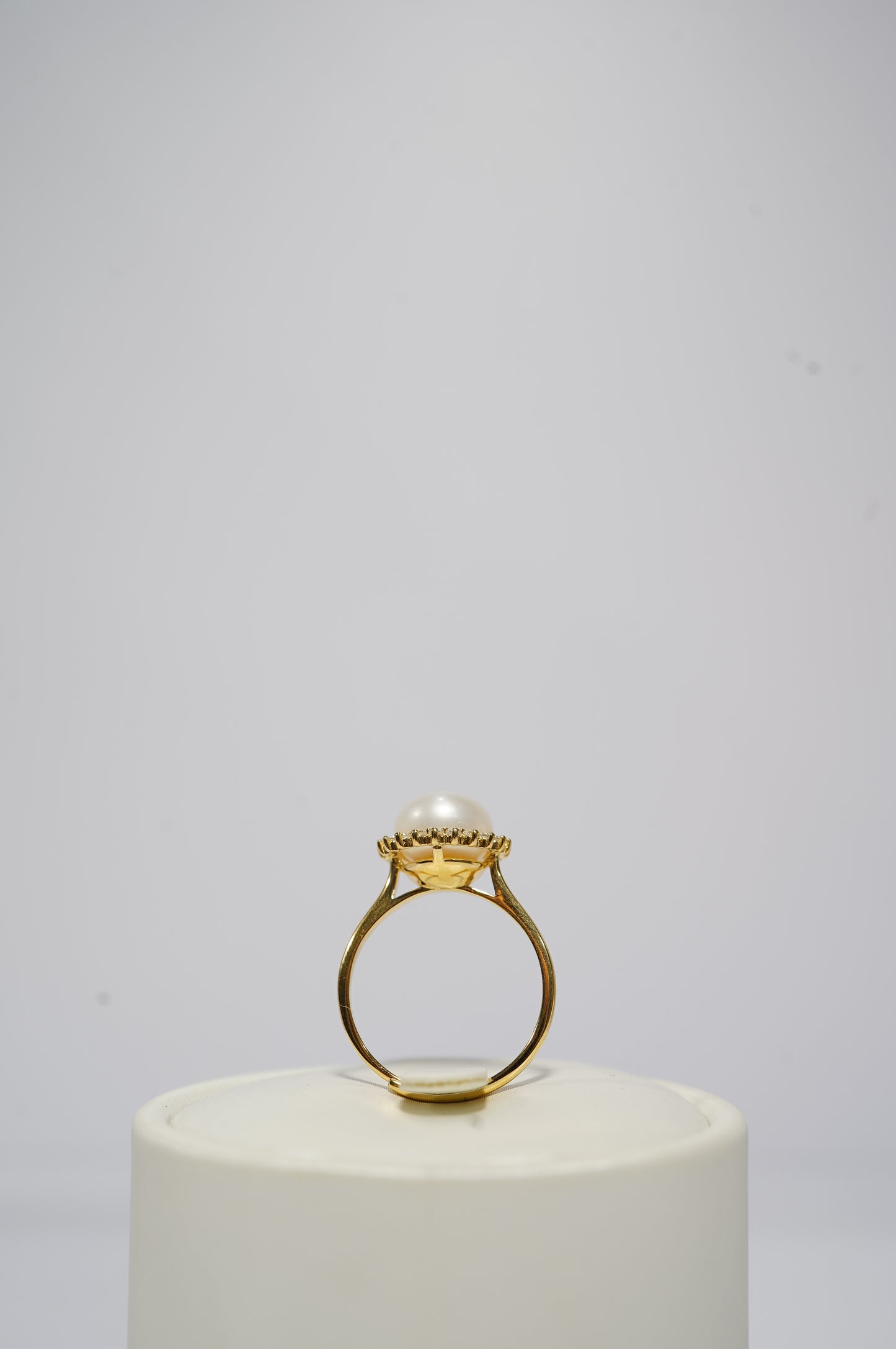 ‘Sunflower' Bun Freshwater Pearl Ring