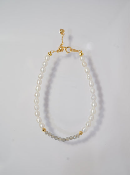 Moonstone Baby Freshwater Pearls Bracelet