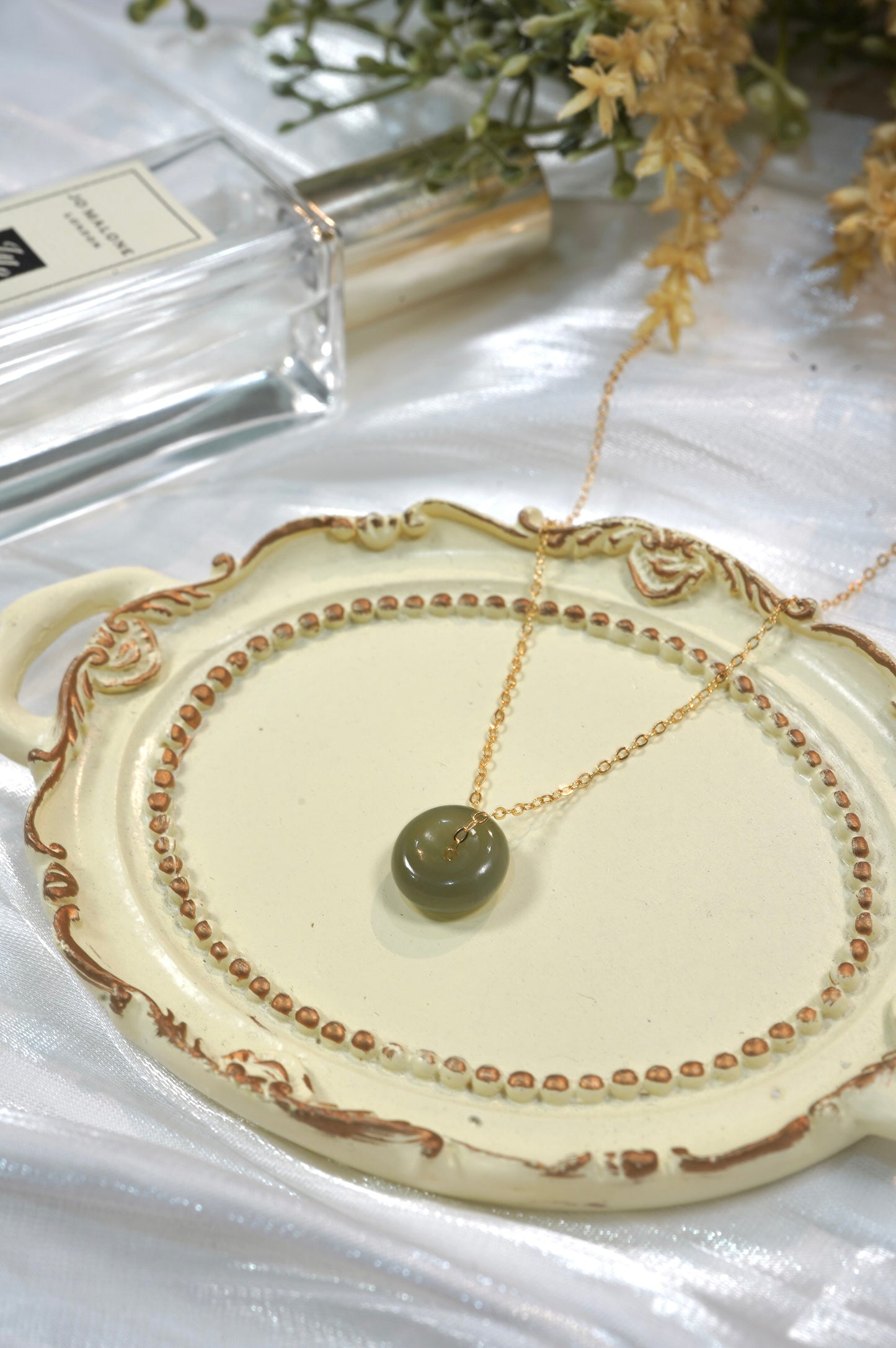 Donut Jade Necklace