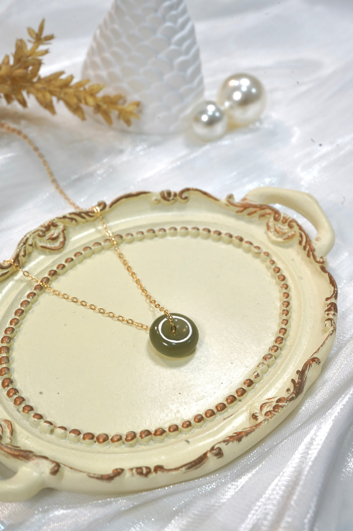 Donut Jade Necklace