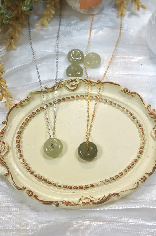 Donut Jade Necklace