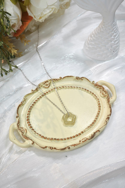 Cute Flower Jade Necklace