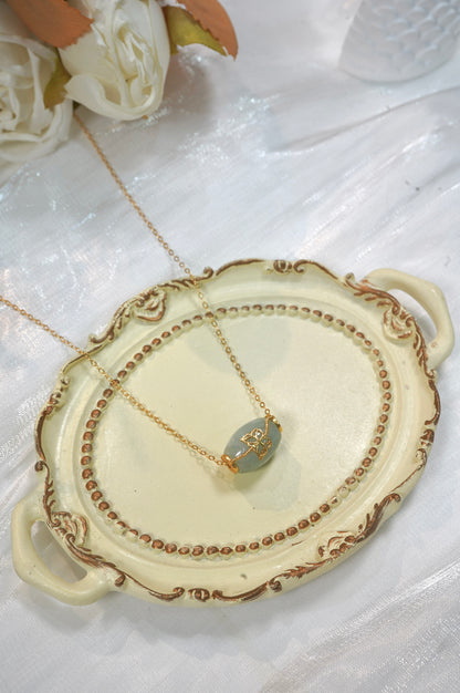Lotus Flower Jade Necklace