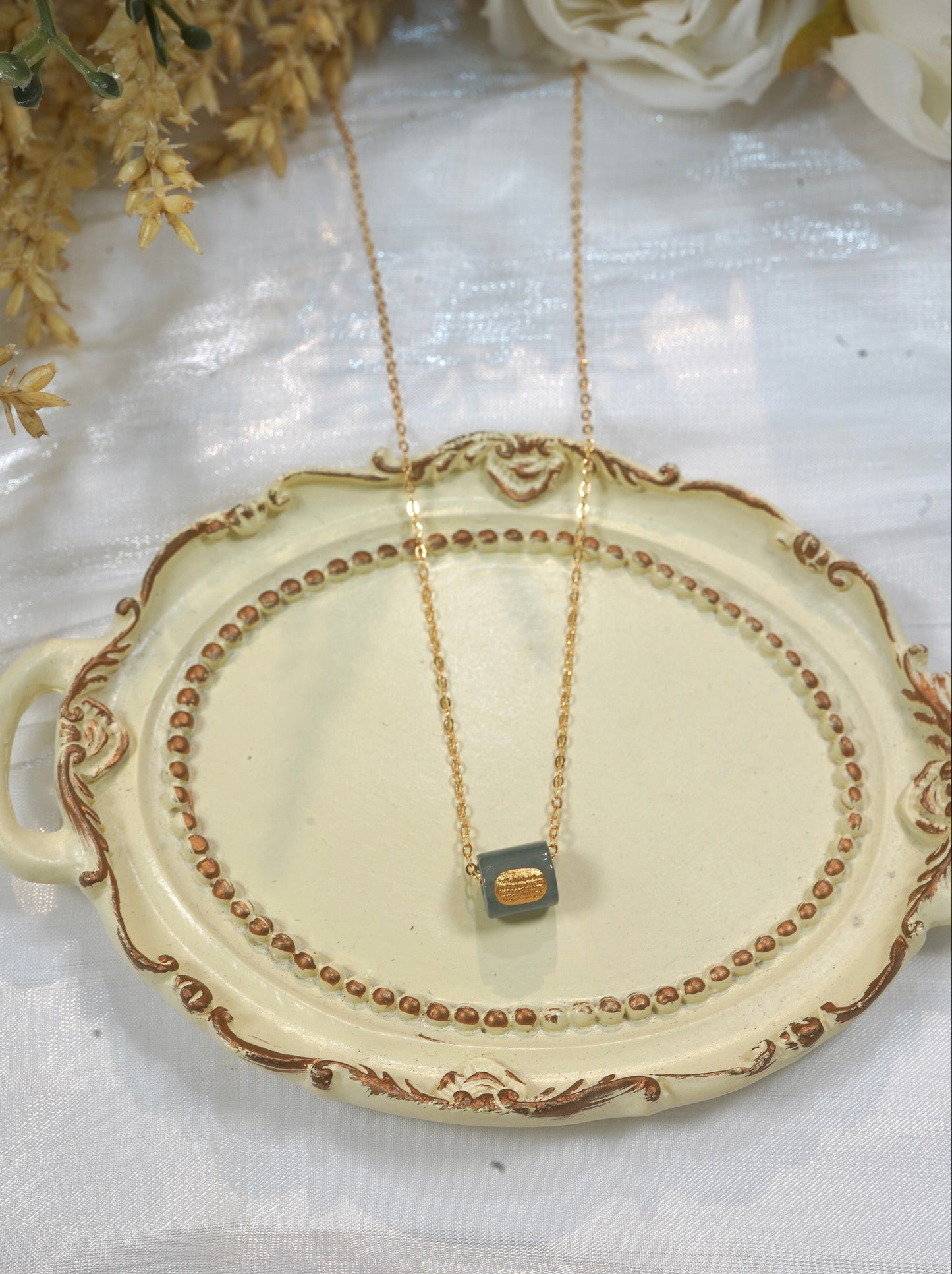 Bamboo Tube Jade Necklace