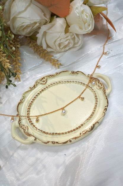 String Lights with Ball Freshwater Pearl Necklace