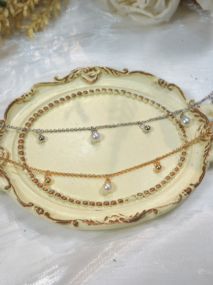 String Lights with Ball Freshwater Pearl Necklace