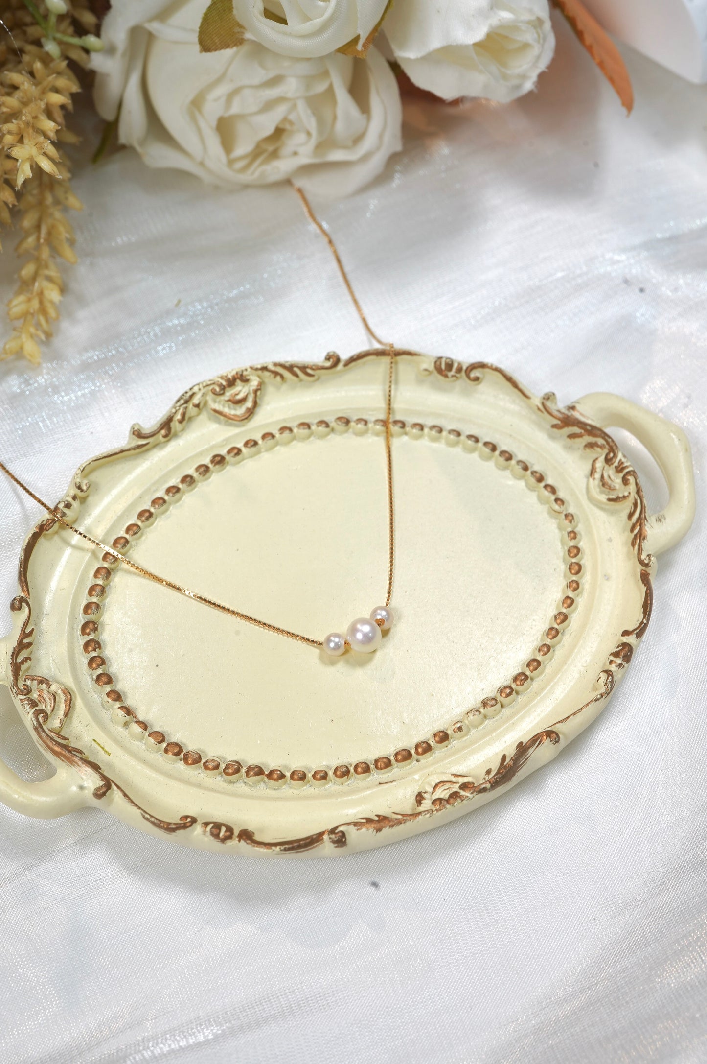 Croissant Freshwater Pearl Necklace